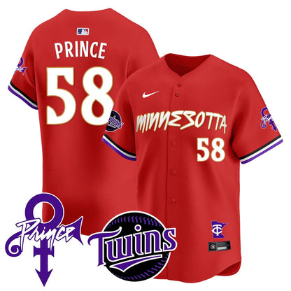 Men's Minnesota Twins Prince Patch Vapor Premier Limited Jersey N2 - All Stitched