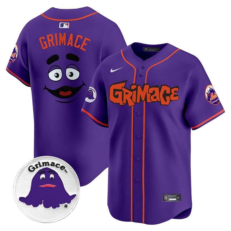Men's Mets Grimace Vapor Premier Limited Jersey V2 - All Stitched