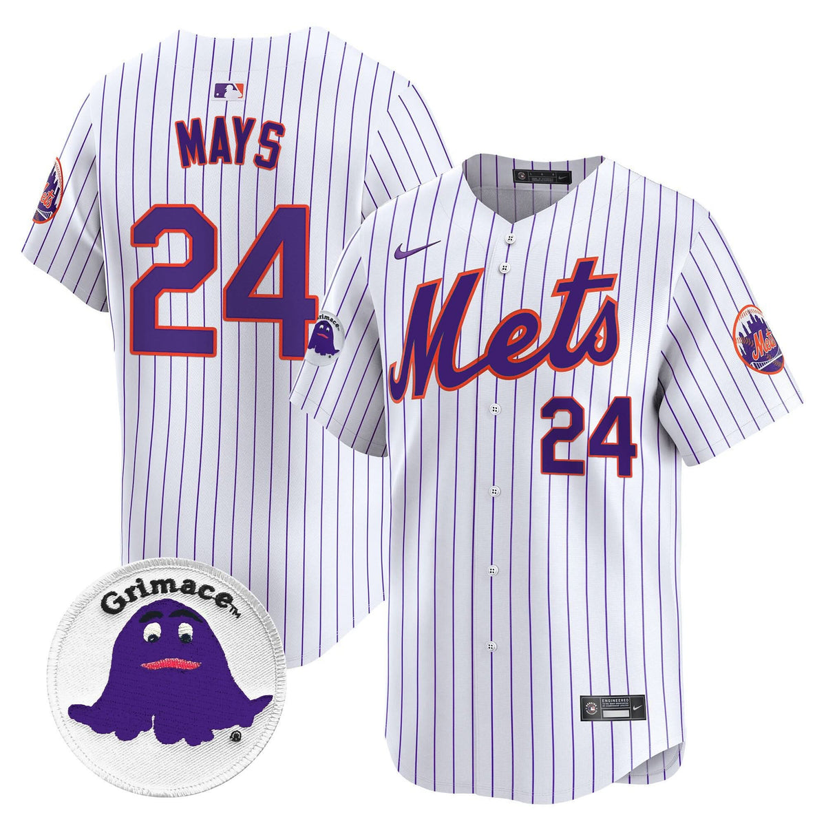 Men's Mets Grimace Vapor Premier Limited Jersey - All Stitched