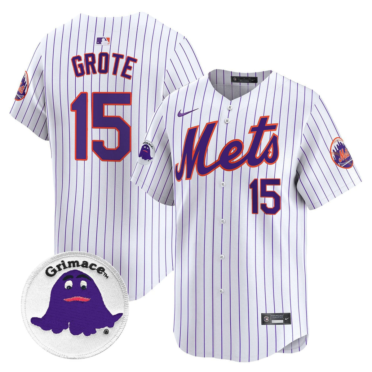 Men's Mets Grimace Vapor Premier Limited Jersey - All Stitched