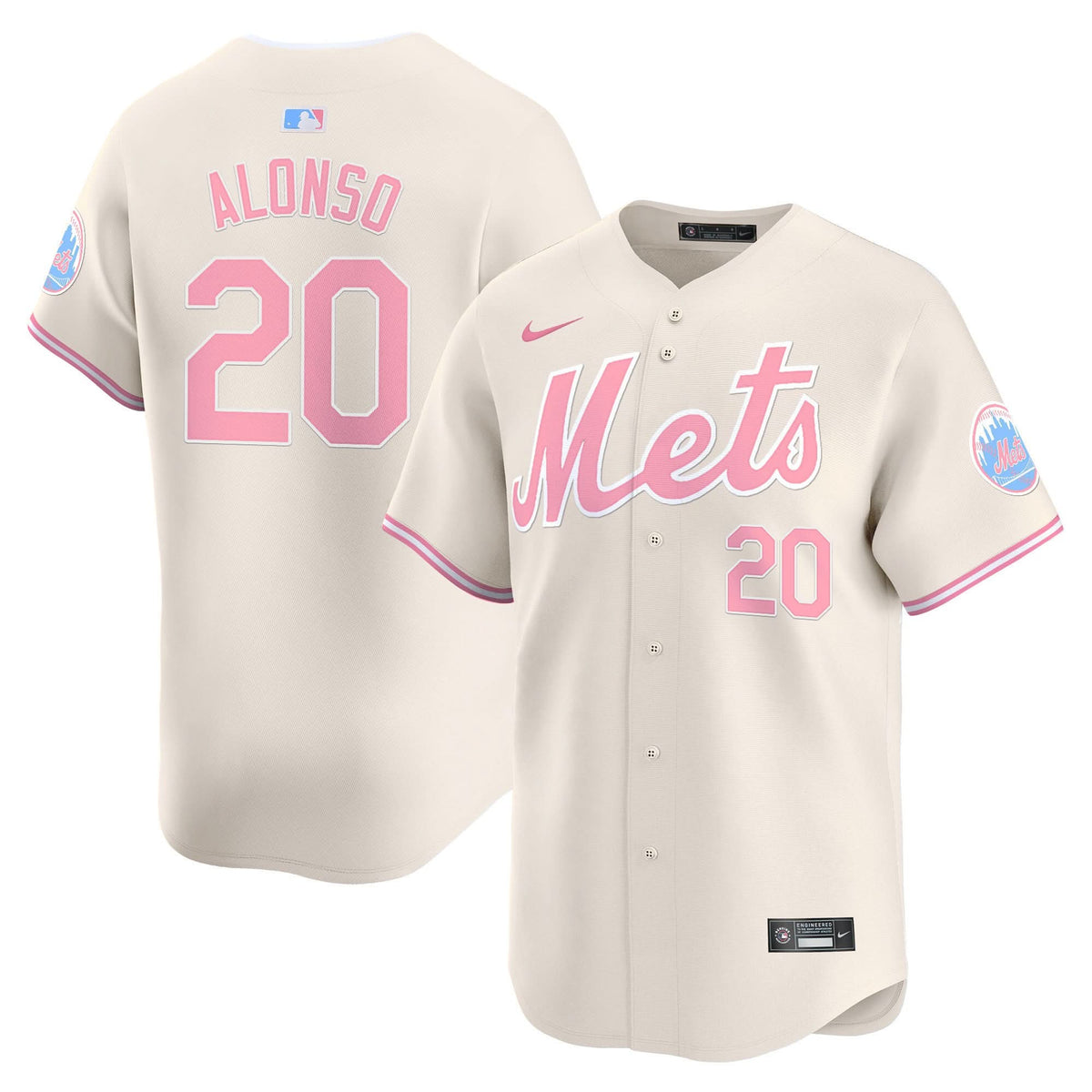 Men's Mets Bubblegum Pink Vapor Premier Limited Jersey - All Stitched