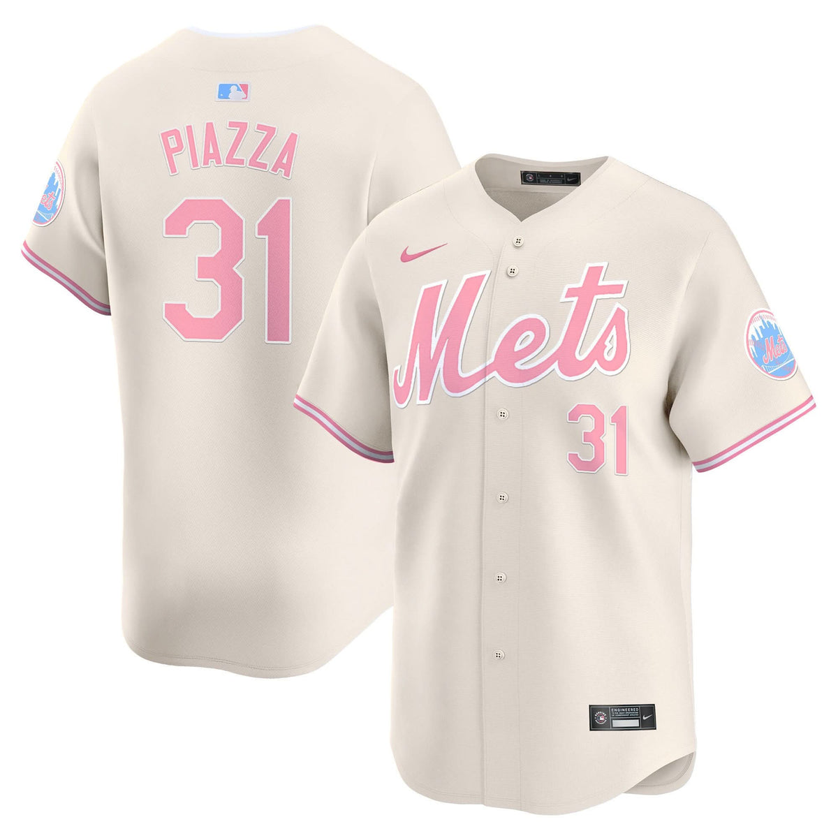 Men's Mets Bubblegum Pink Vapor Premier Limited Jersey - All Stitched
