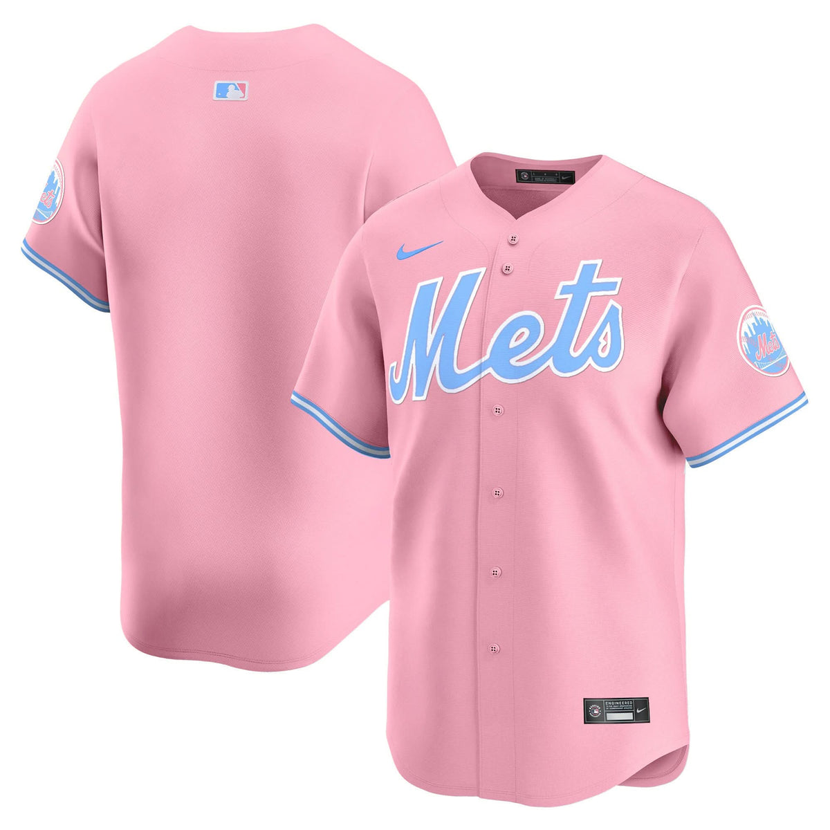 Men's Mets Bubblegum Pink Vapor Premier Limited Jersey - All Stitched