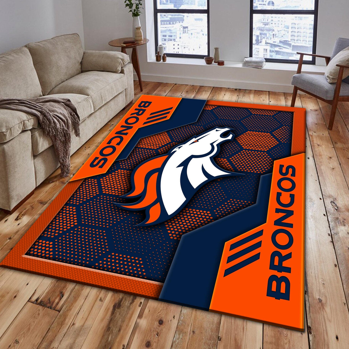 Denver Broncos Rug DMHF3089