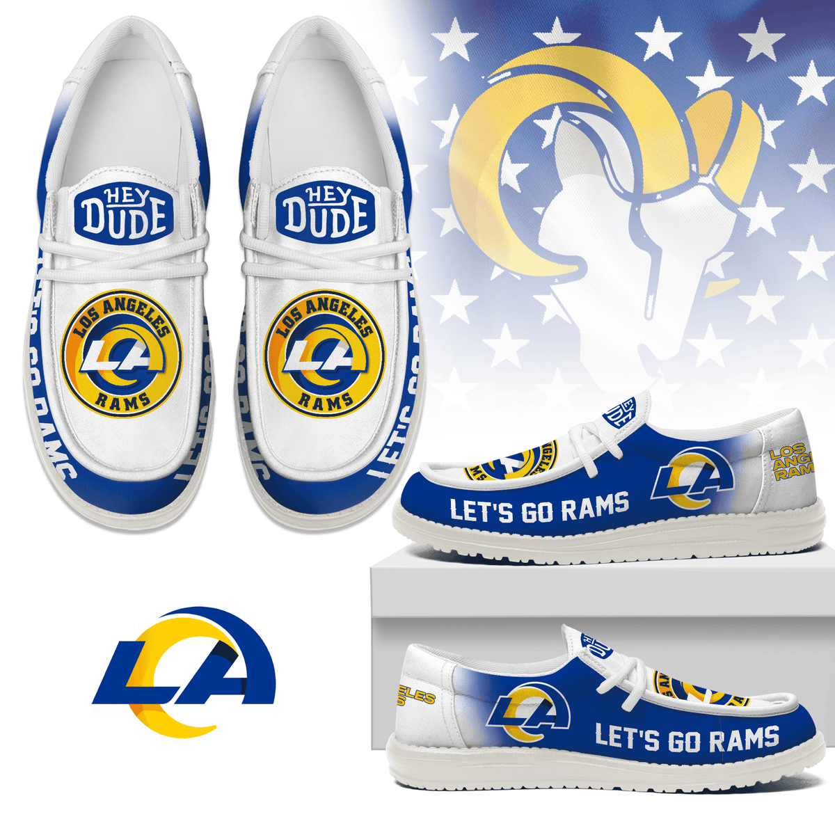 Los Angeles Rams | Premium Loafer Shoes NY