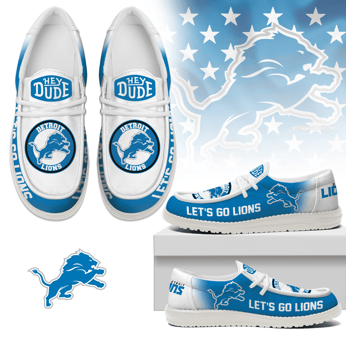 Detroit Lions | Premium Loafer Shoes NY