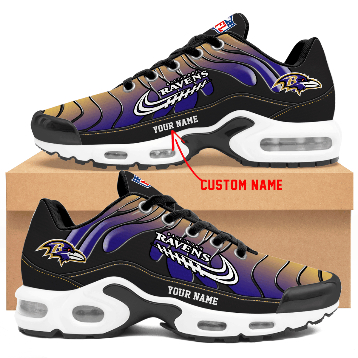 Baltimore Ravens | Personalized Air Max Shoes Limited Edition TD