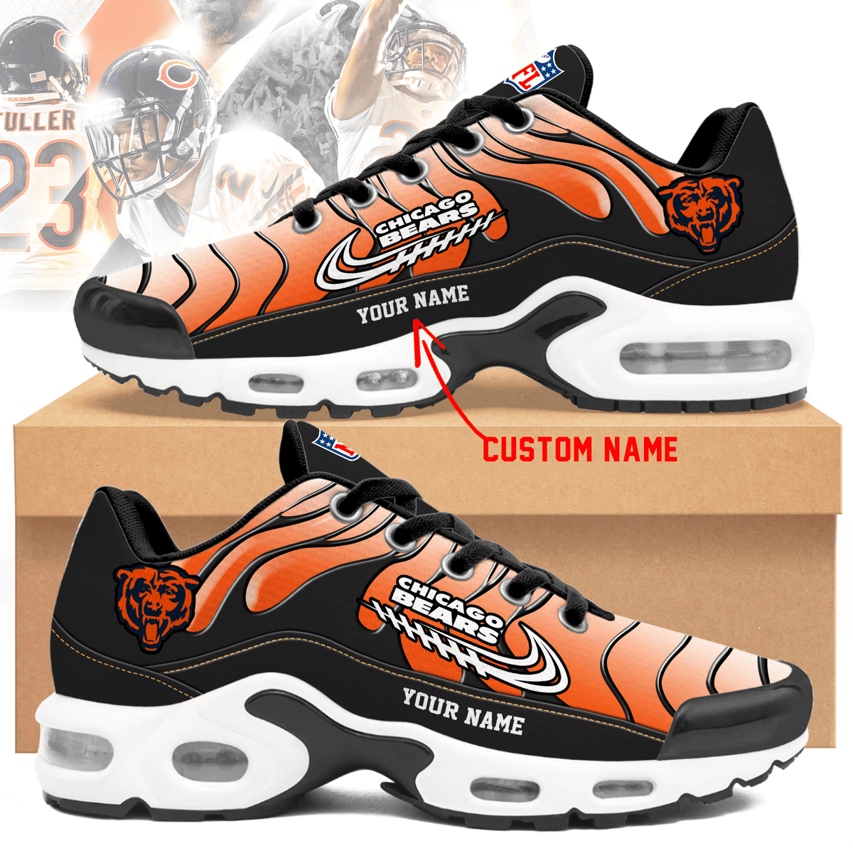 Chicago Bears | Personalized Air Max Shoes Limited Edition TD