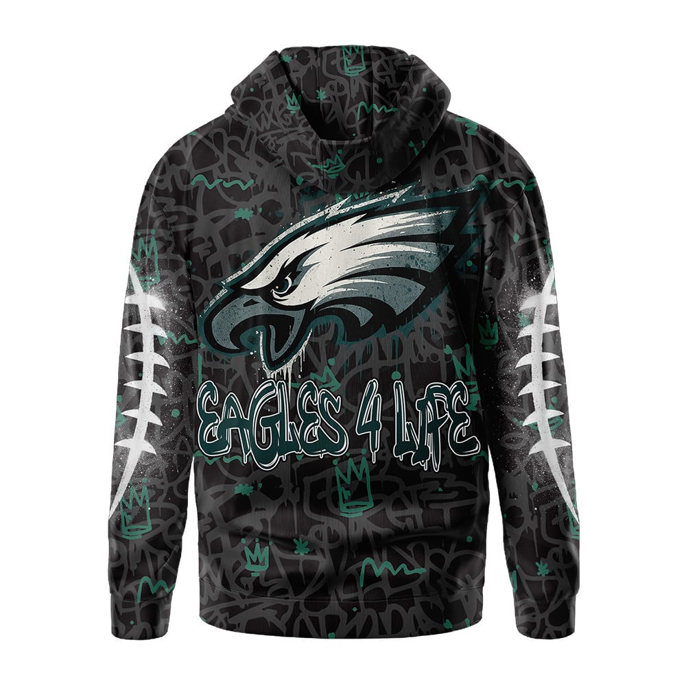Philadelphia Eagles | Premium Special Graffiti My Team 4 Life Hoodie MM