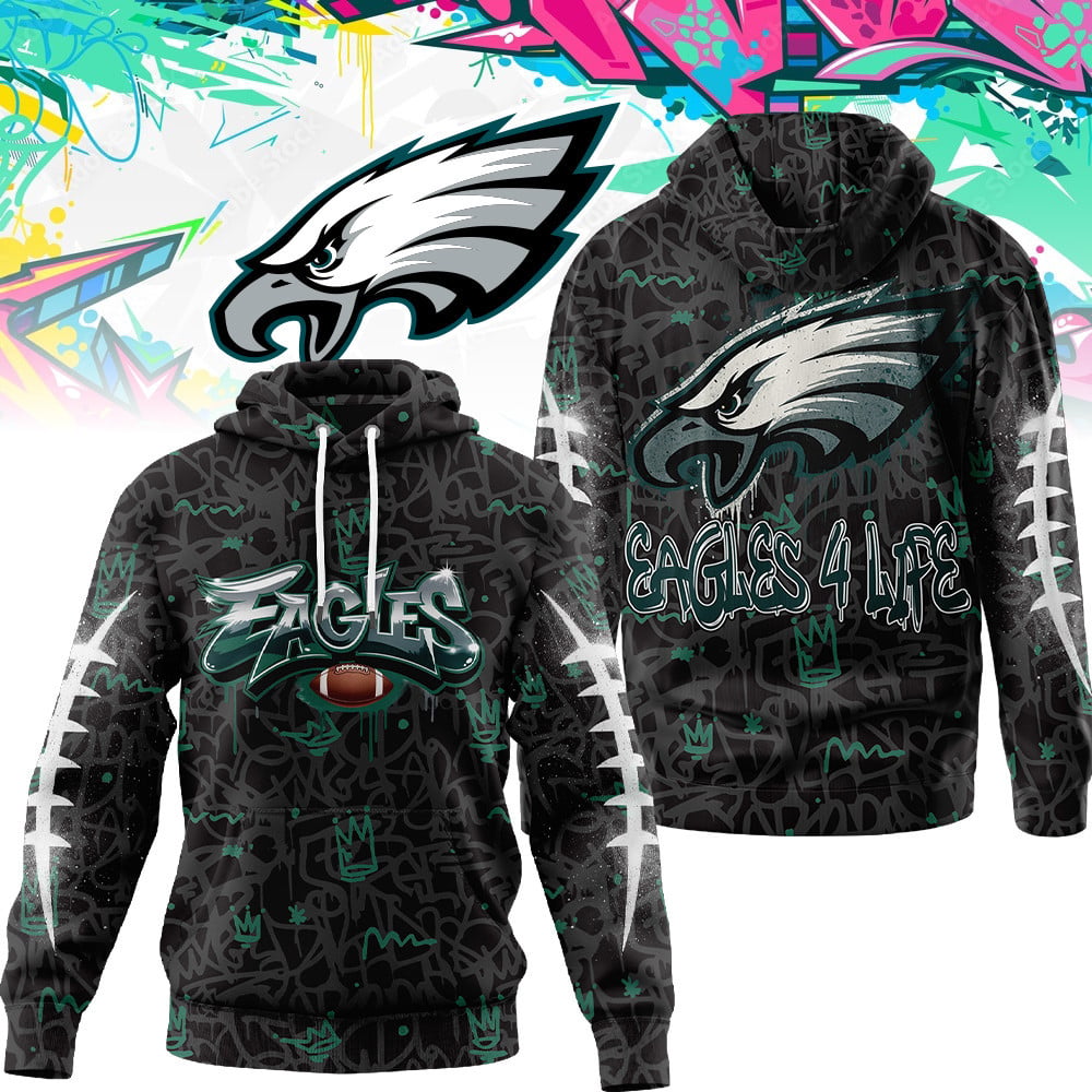 Philadelphia Eagles | Premium Special Graffiti My Team 4 Life Hoodie MM