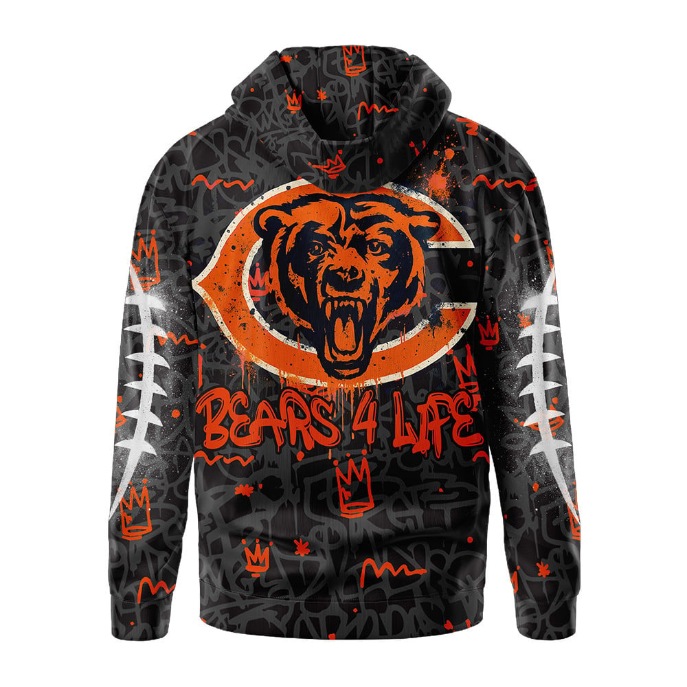 Chicago Bears | Premium Special Graffiti My Team 4 Life Hoodie MM