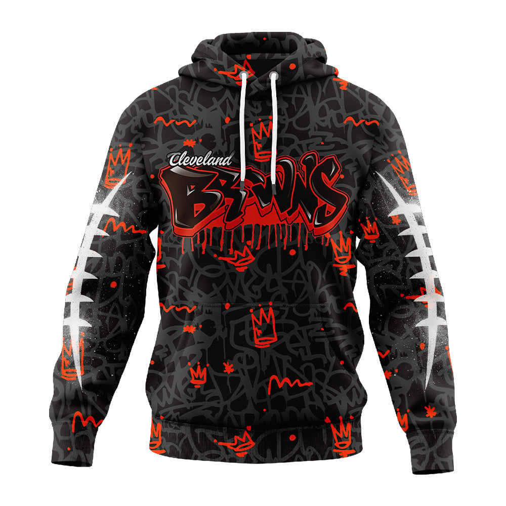 Cleveland Browns | Premium Special Graffiti My Team 4 Life Hoodie MM