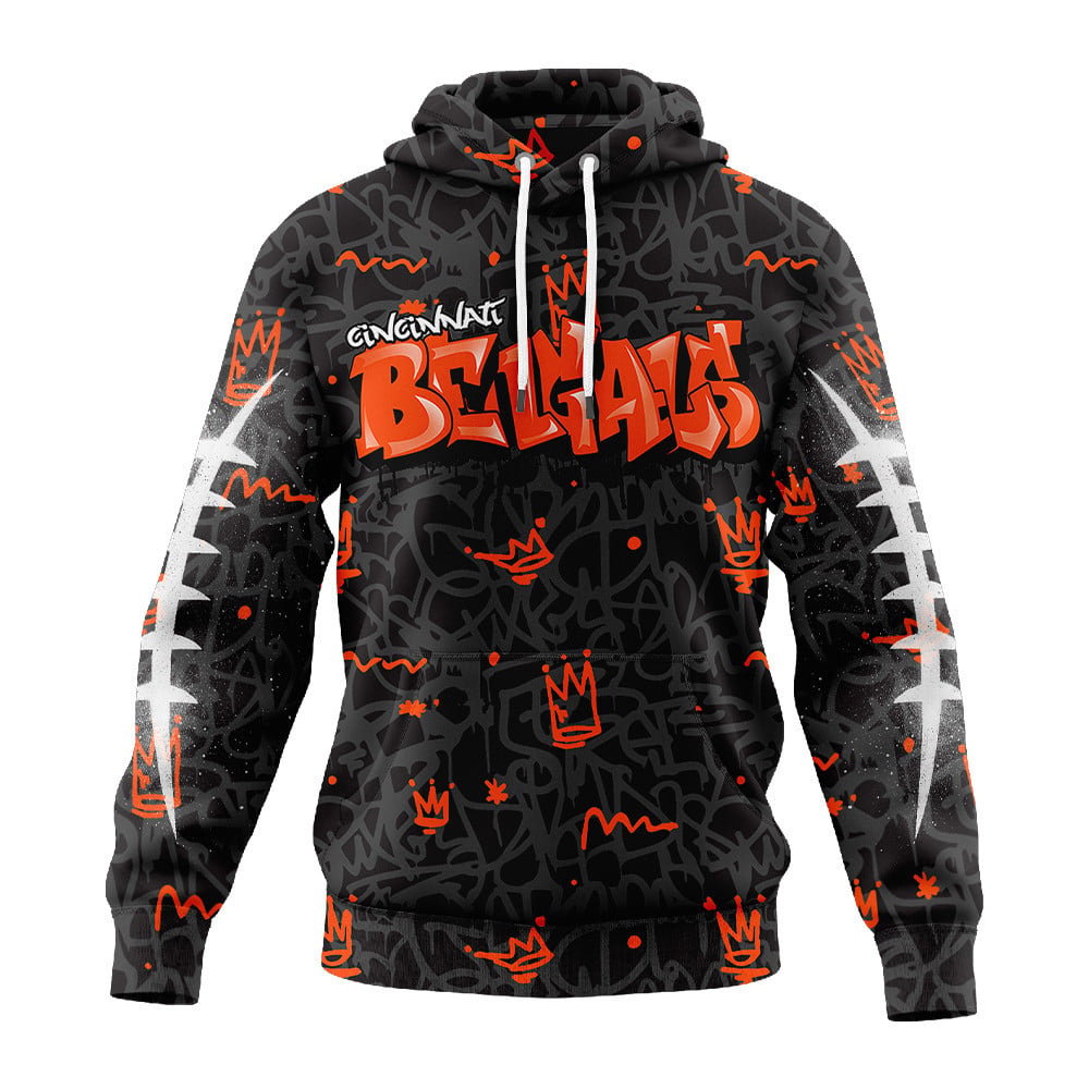 Cincinnati Bengals | Premium Special Graffiti My Team 4 Life Hoodie MM