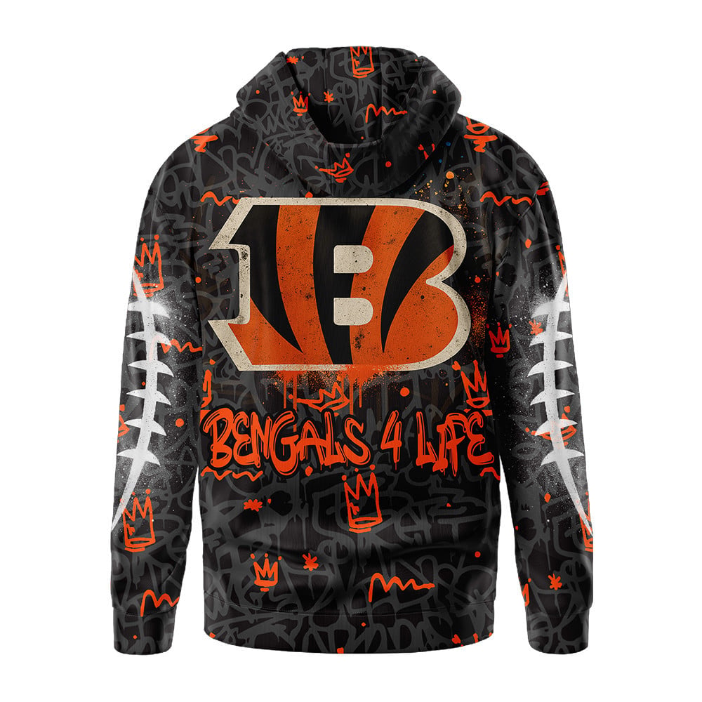 Cincinnati Bengals | Premium Special Graffiti My Team 4 Life Hoodie MM