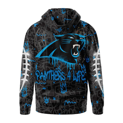 Carolina Panthers | Premium Special Graffiti My Team 4 Life Hoodie MM