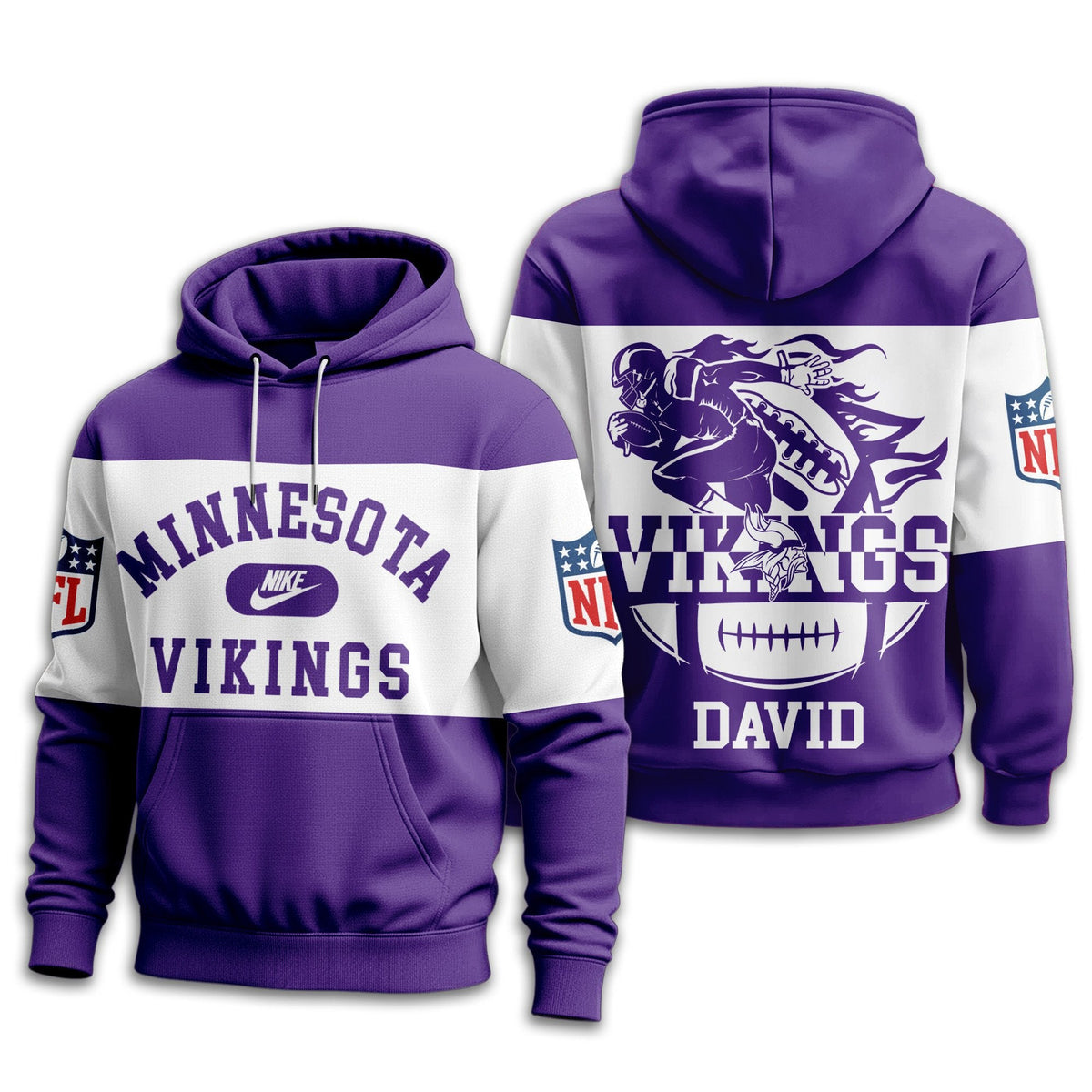 Minnesota Vikings | Premium Touchdown Spirit Personalized Hoodie TD