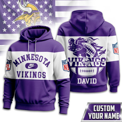 Minnesota Vikings | Premium Touchdown Spirit Personalized Hoodie TD