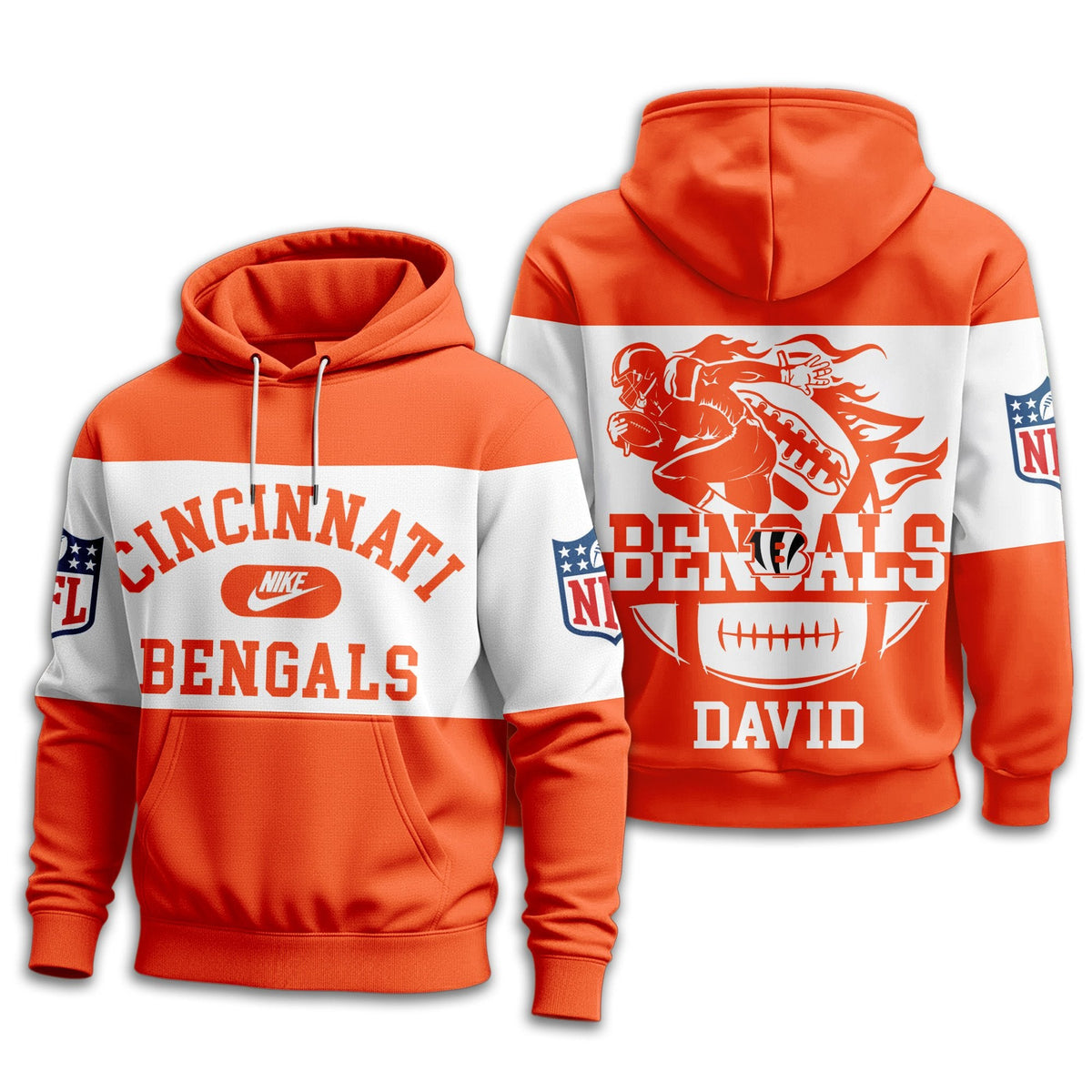 Cincinnati Bengals | Premium Touchdown Spirit Personalized Hoodie TD