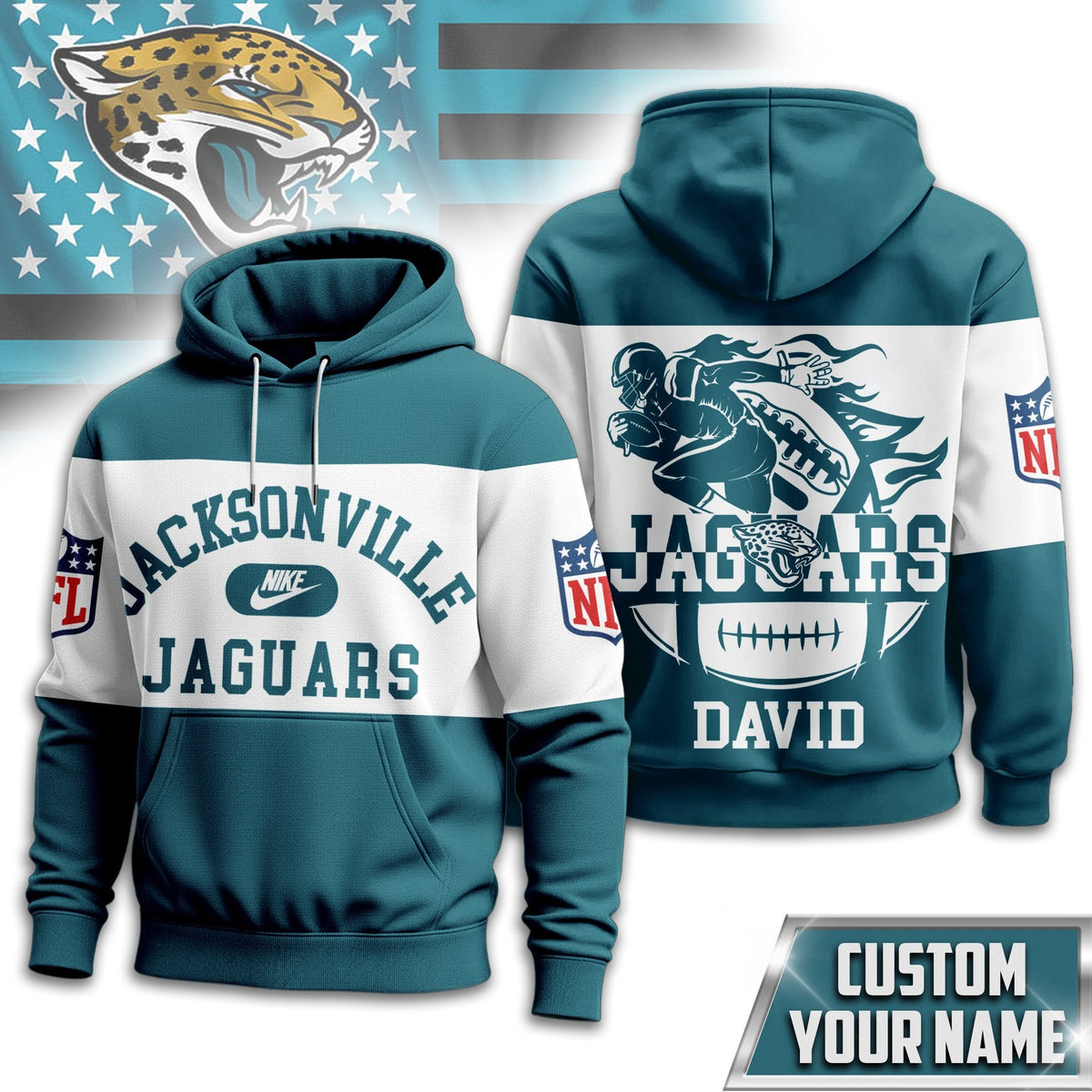 Jacksonville Jaguars | Premium Touchdown Spirit Personalized Hoodie TD