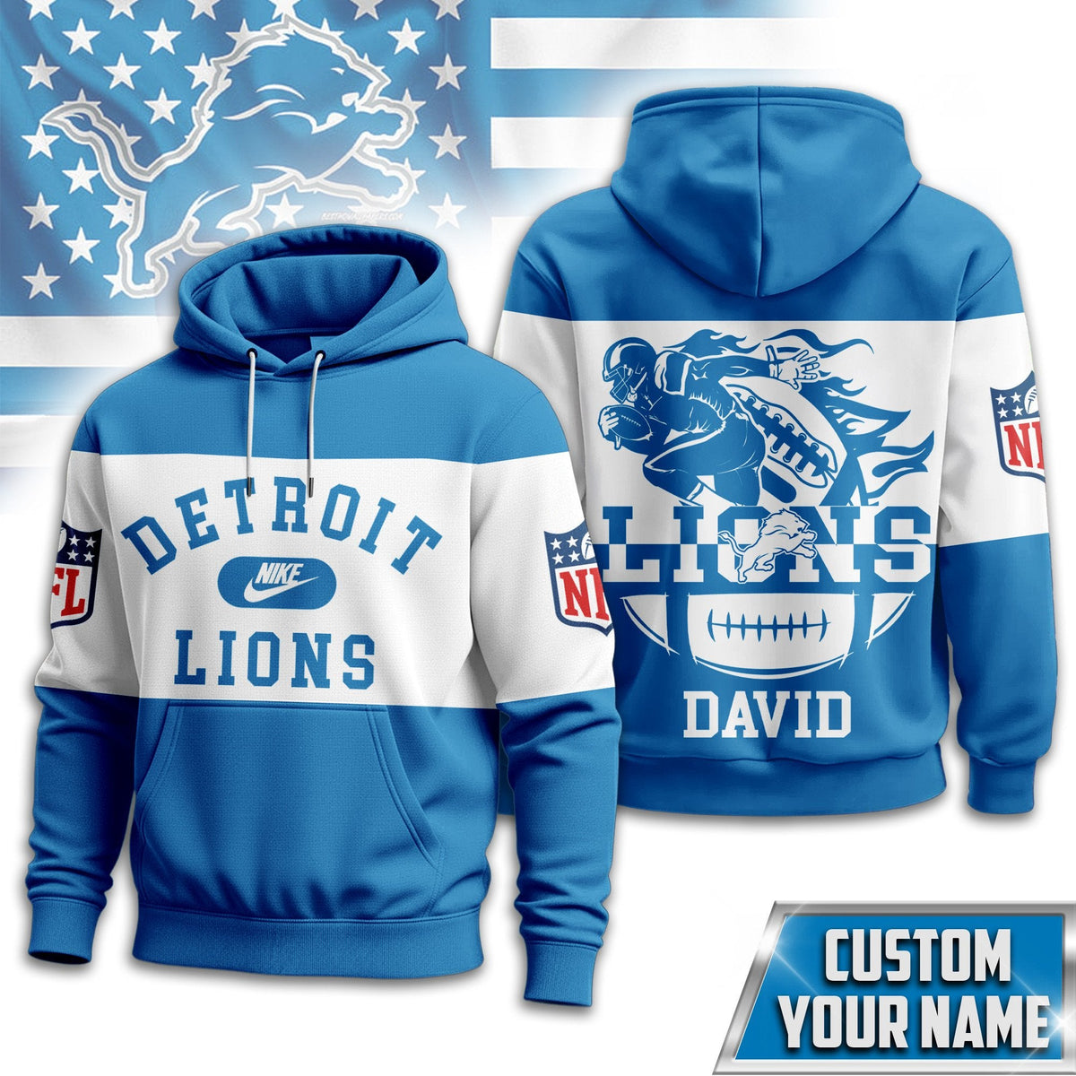 Detroit Lions | Premium Touchdown Spirit Personalized Hoodie TD