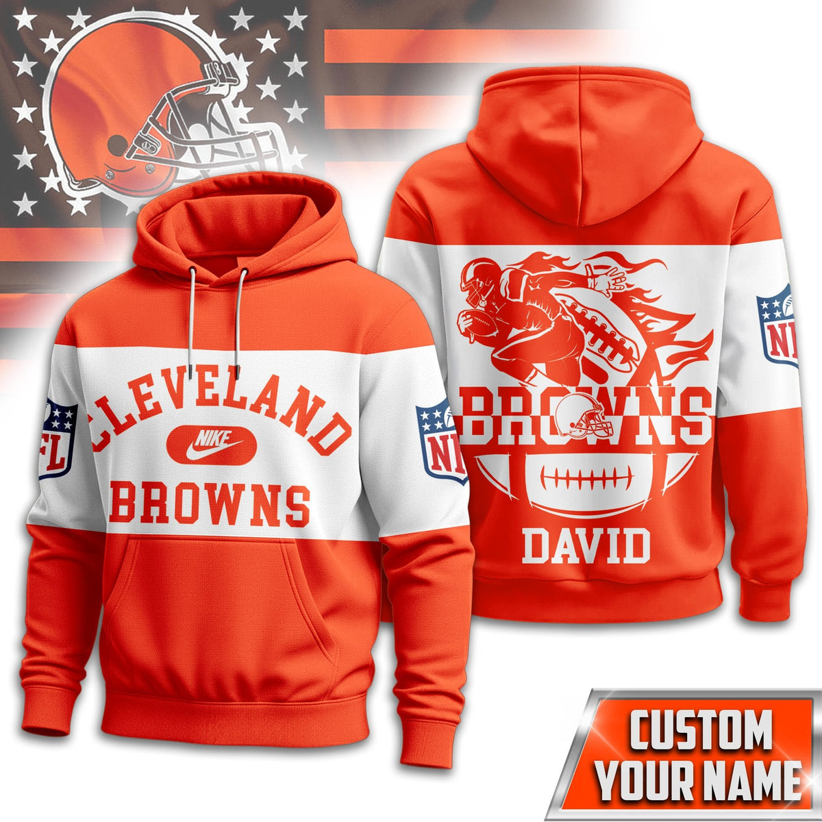 Cleveland Browns | Premium Touchdown Spirit Personalized Hoodie TD