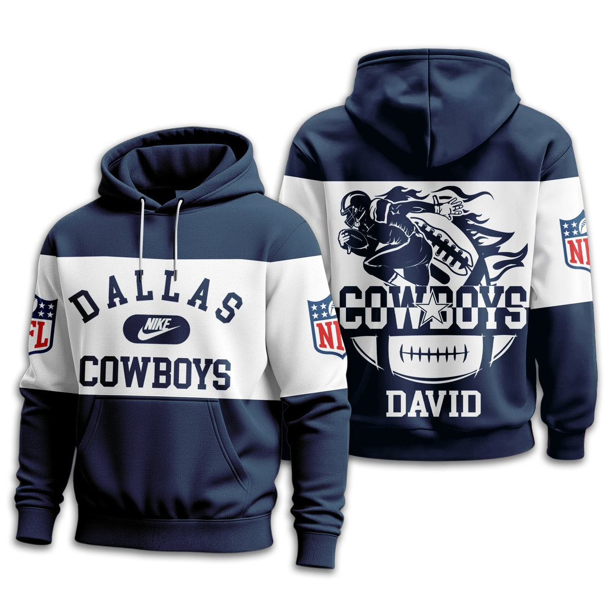 Dallas Cowboys | Premium Touchdown Spirit Personalized Hoodie TD