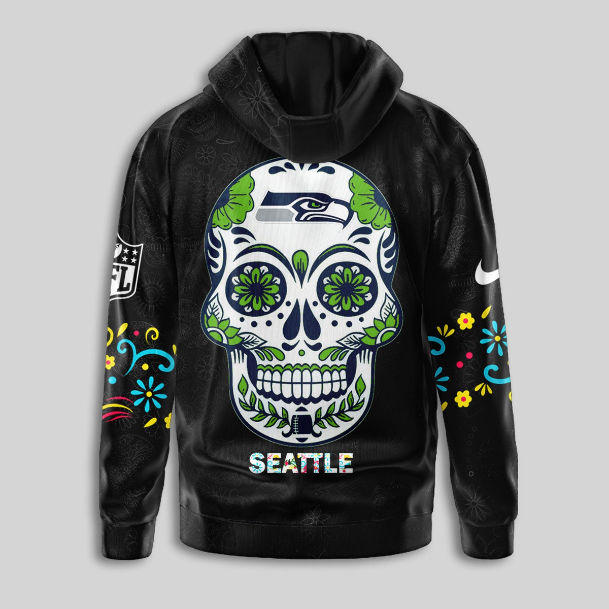 Seattle Seahawks | Premium Dia de los Muertos Limited Editions Hoodie MM