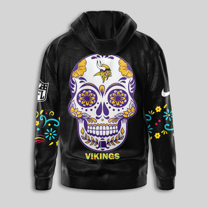 Minnesota Vikings | Premium Dia de los Muertos Limited Editions Hoodie MM