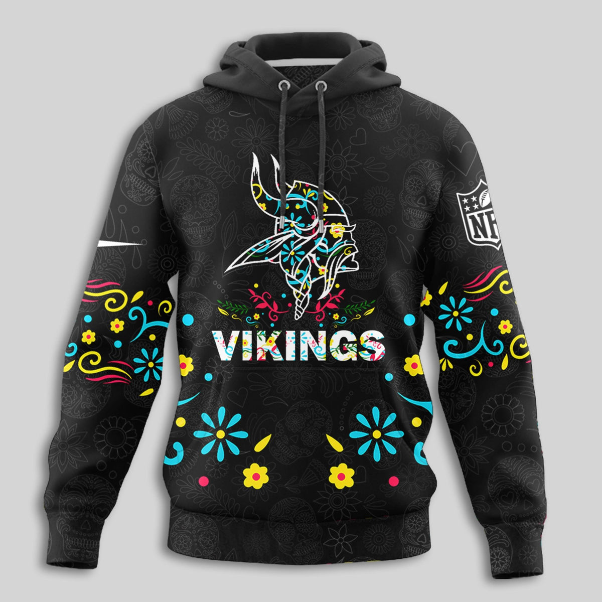 Minnesota Vikings | Premium Dia de los Muertos Limited Editions Hoodie MM