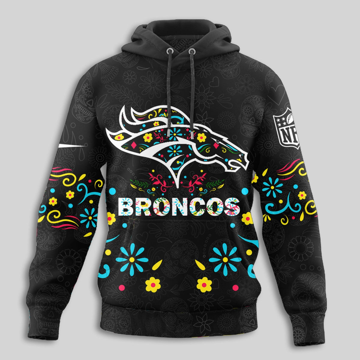 Denver Broncos | Premium Dia de los Muertos Limited Editions Hoodie MM