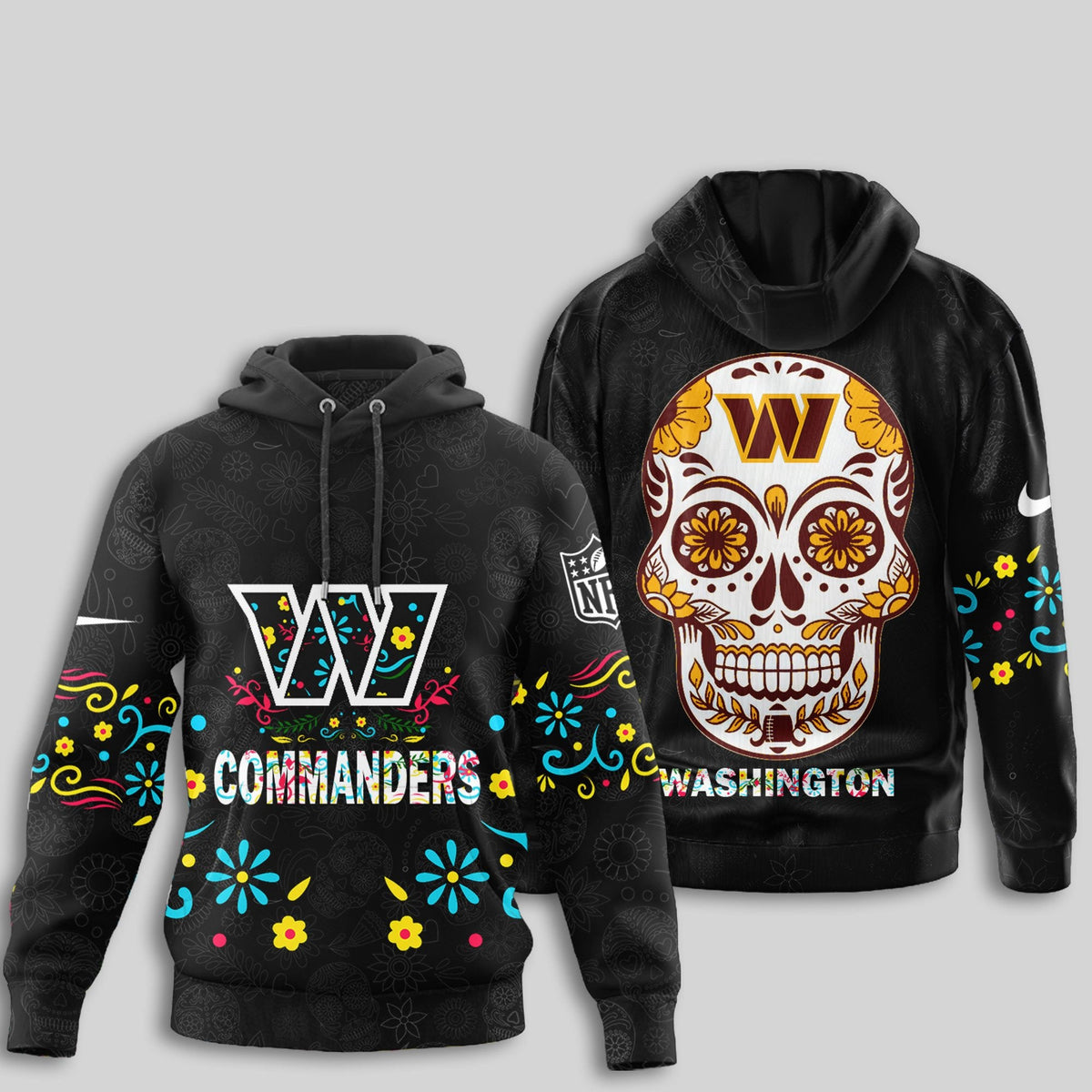 Washington Commanders | Premium Dia de los Muertos Limited Editions Hoodie MM