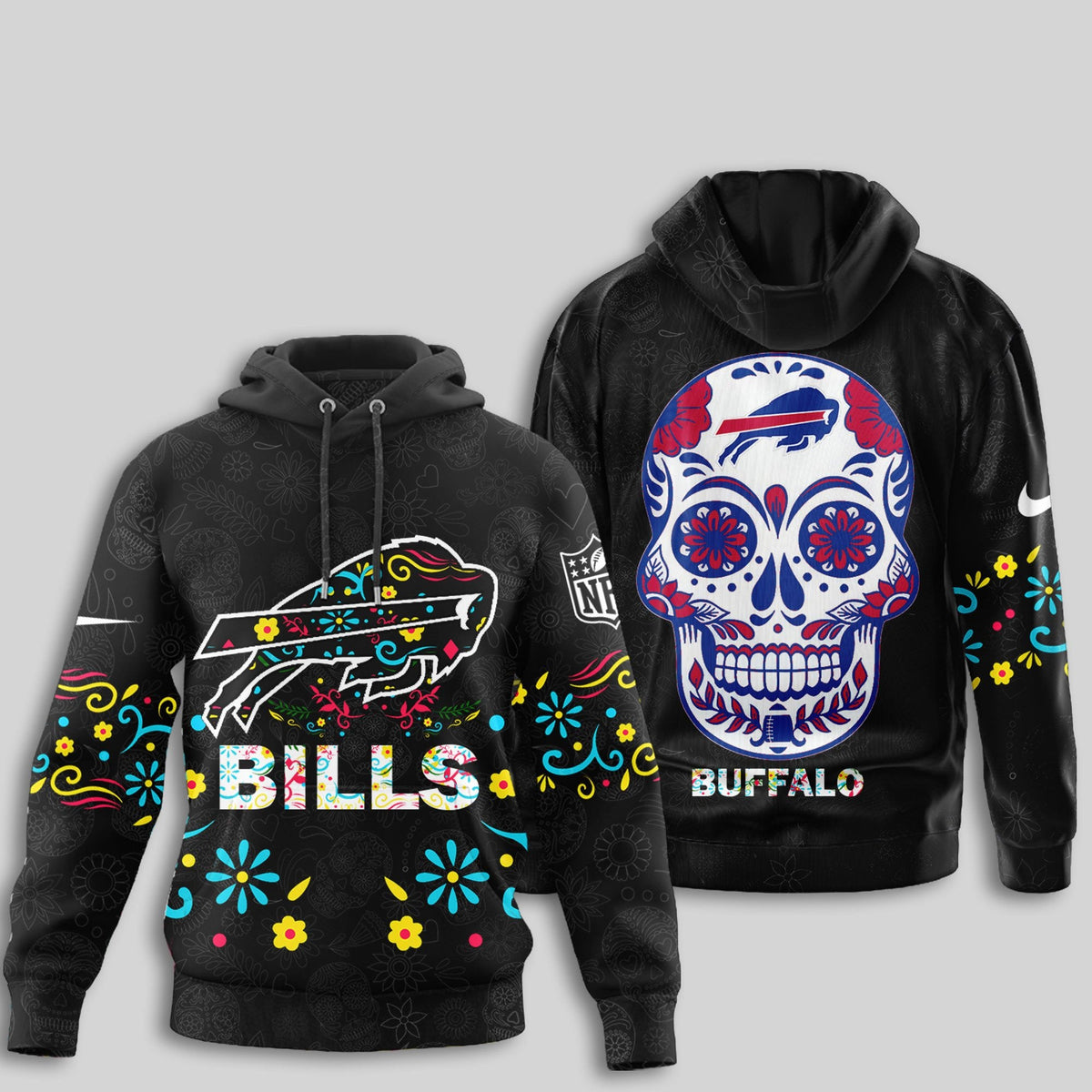 Buffalo Bills | Premium Dia de los Muertos Limited Editions Hoodie MM