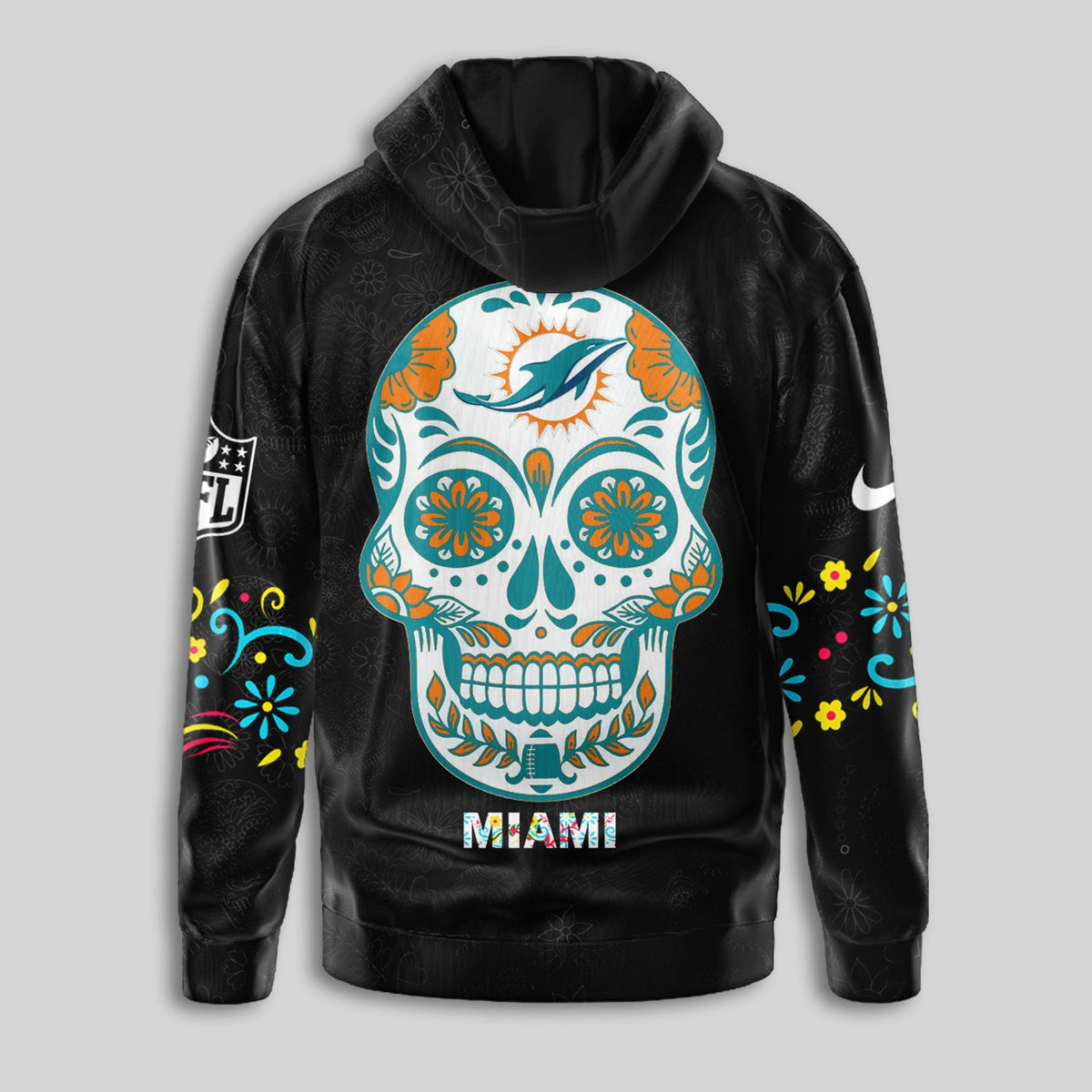 Miami Dolphins | Premium Dia de los Muertos Limited Editions Hoodie MM