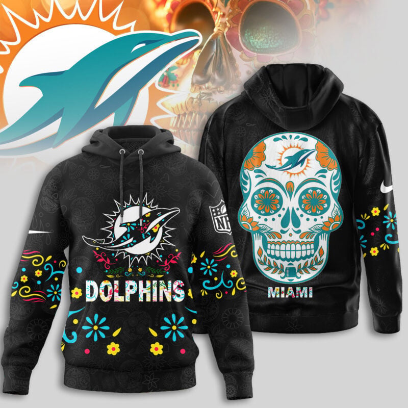 Miami Dolphins | Premium Dia de los Muertos Limited Editions Hoodie MM