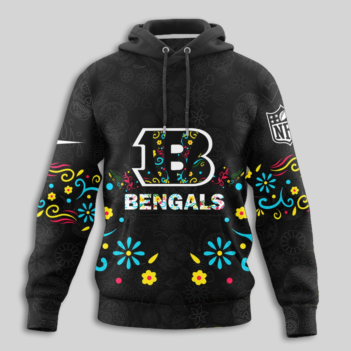 Cincinnati Bengals | Premium Dia de los Muertos Limited Editions Hoodie MM