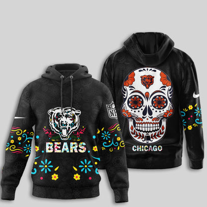 Chicago Bears | Premium Dia de los Muertos Limited Editions Hoodie MM