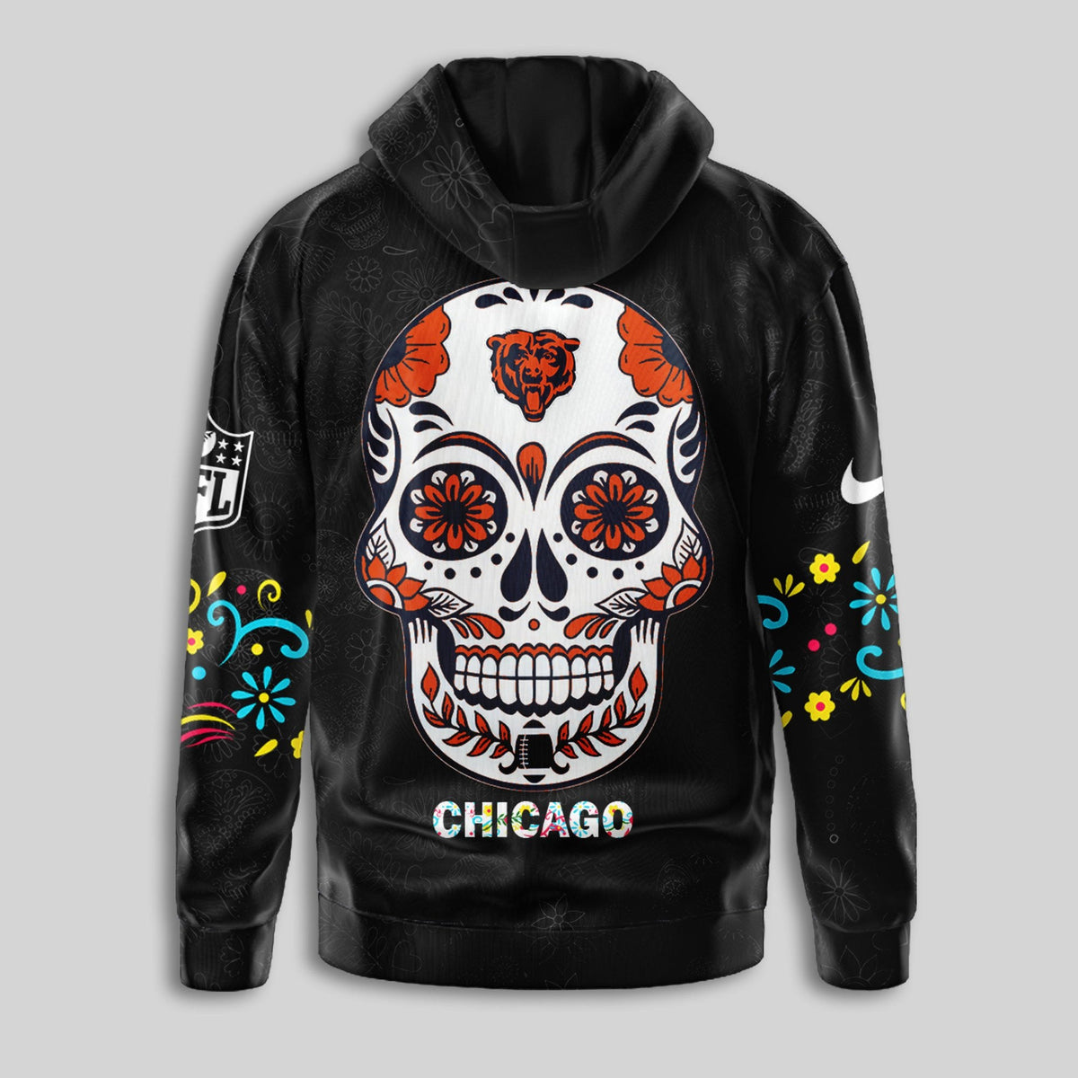 Chicago Bears | Premium Dia de los Muertos Limited Editions Hoodie MM