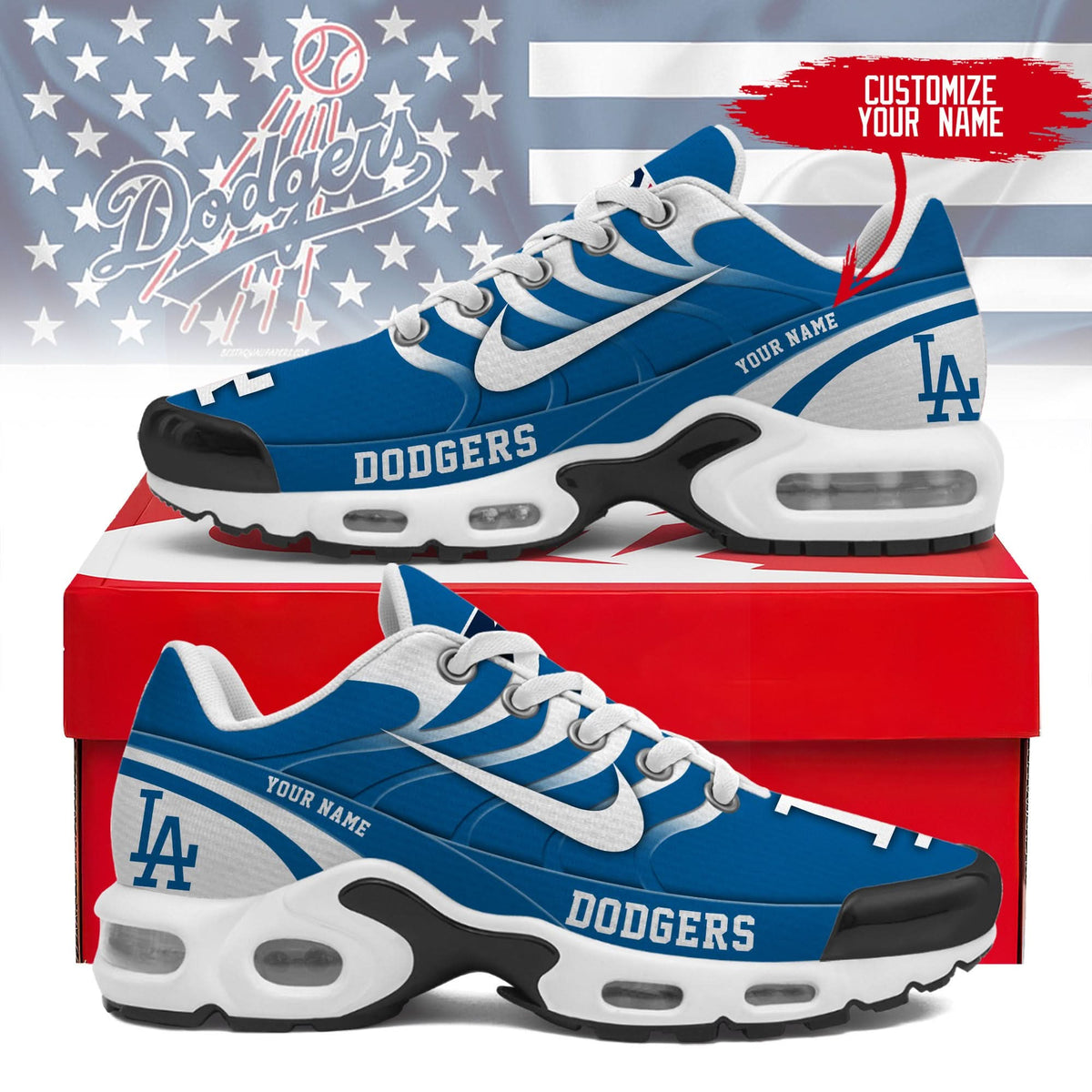 Los Angeles Dodgers | Personalized Air Max Shoes TD 300525