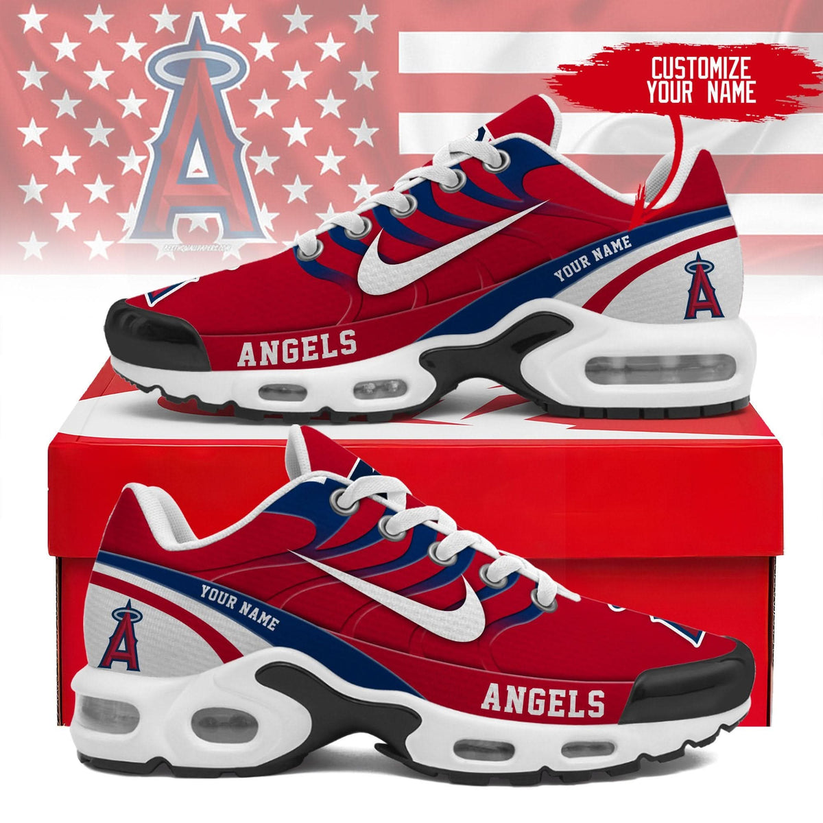 Los Angeles Angels | Personalized Air Max Shoes TD 300525