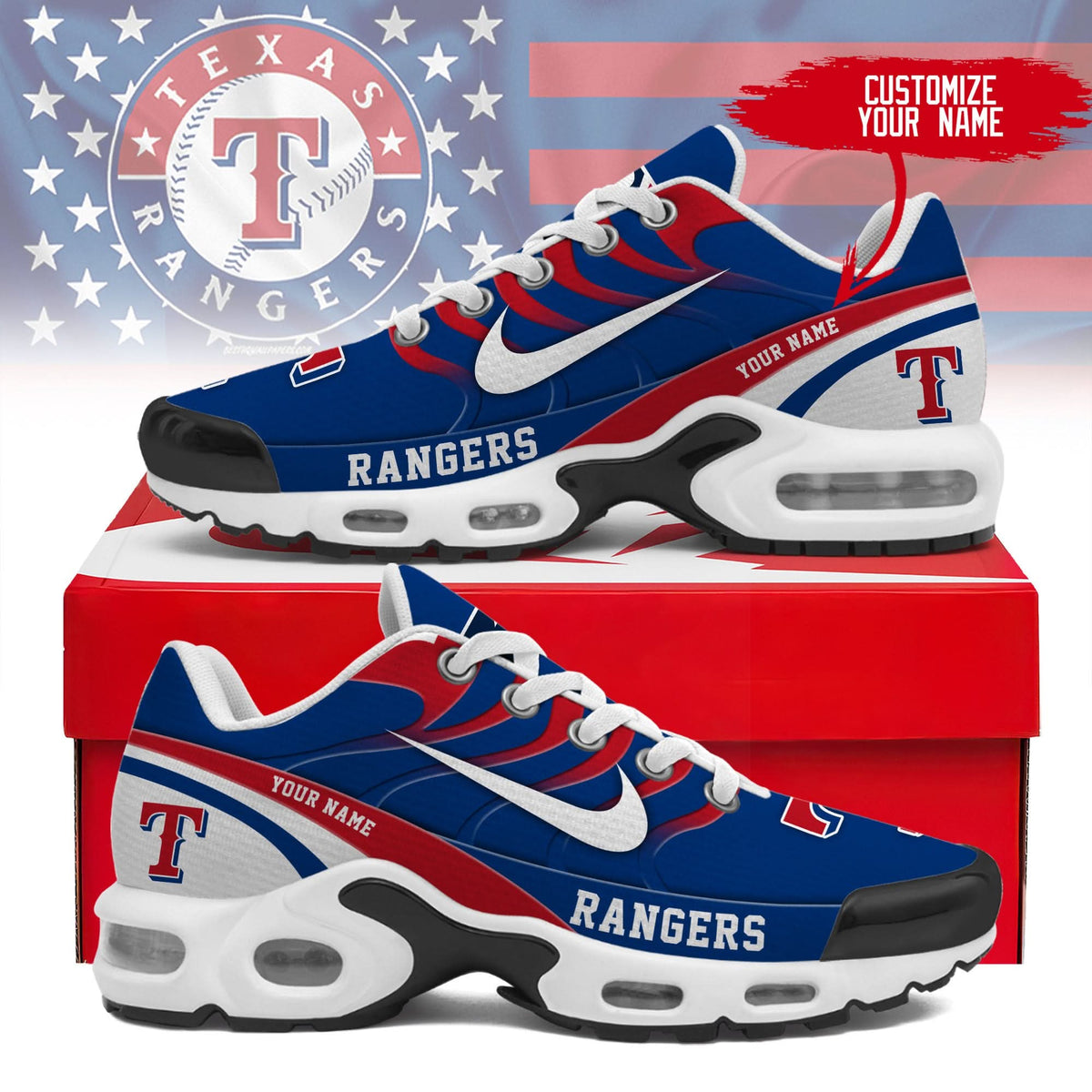 Texas Rangers | Personalized Air Max Shoes TD 300525
