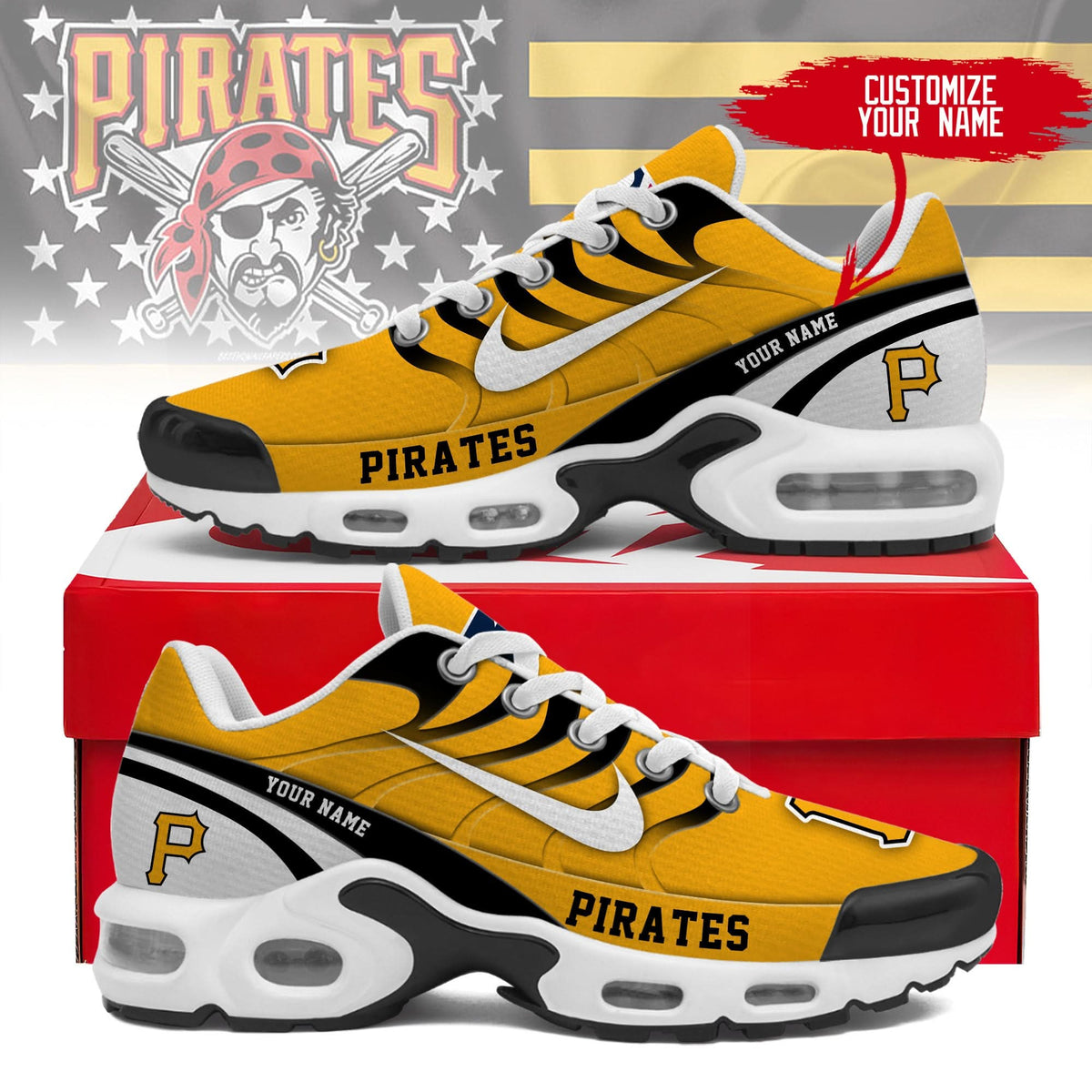 Pittsburgh Pirates | Personalized Air Max Shoes TD 300525