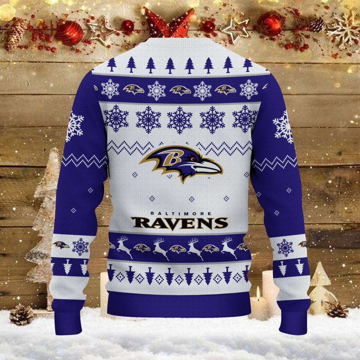 Baltimore Ravens Ugly Sweater - Christmas Gift 1003