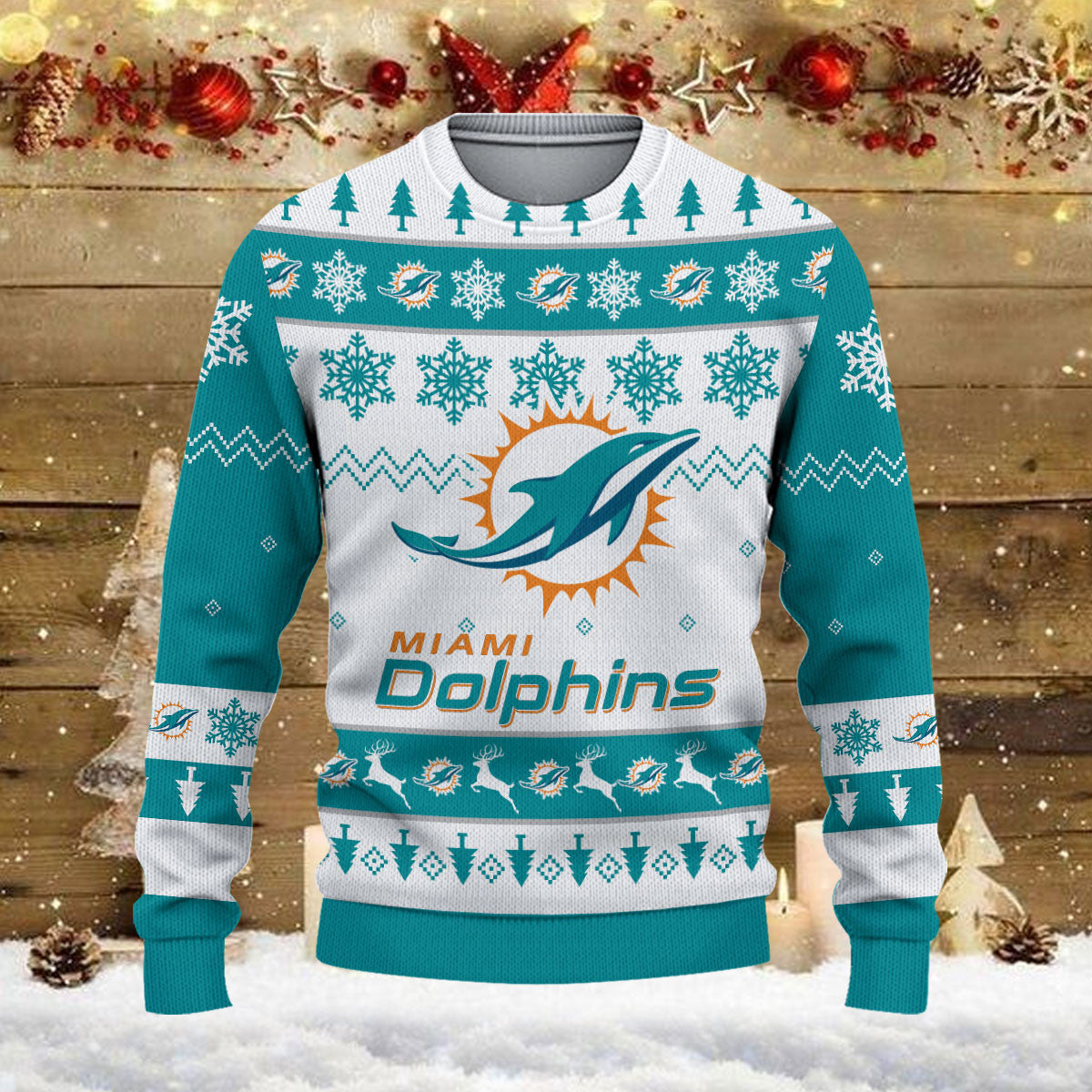 Miami Dolphins Ugly Sweater - Christmas Gift 1019