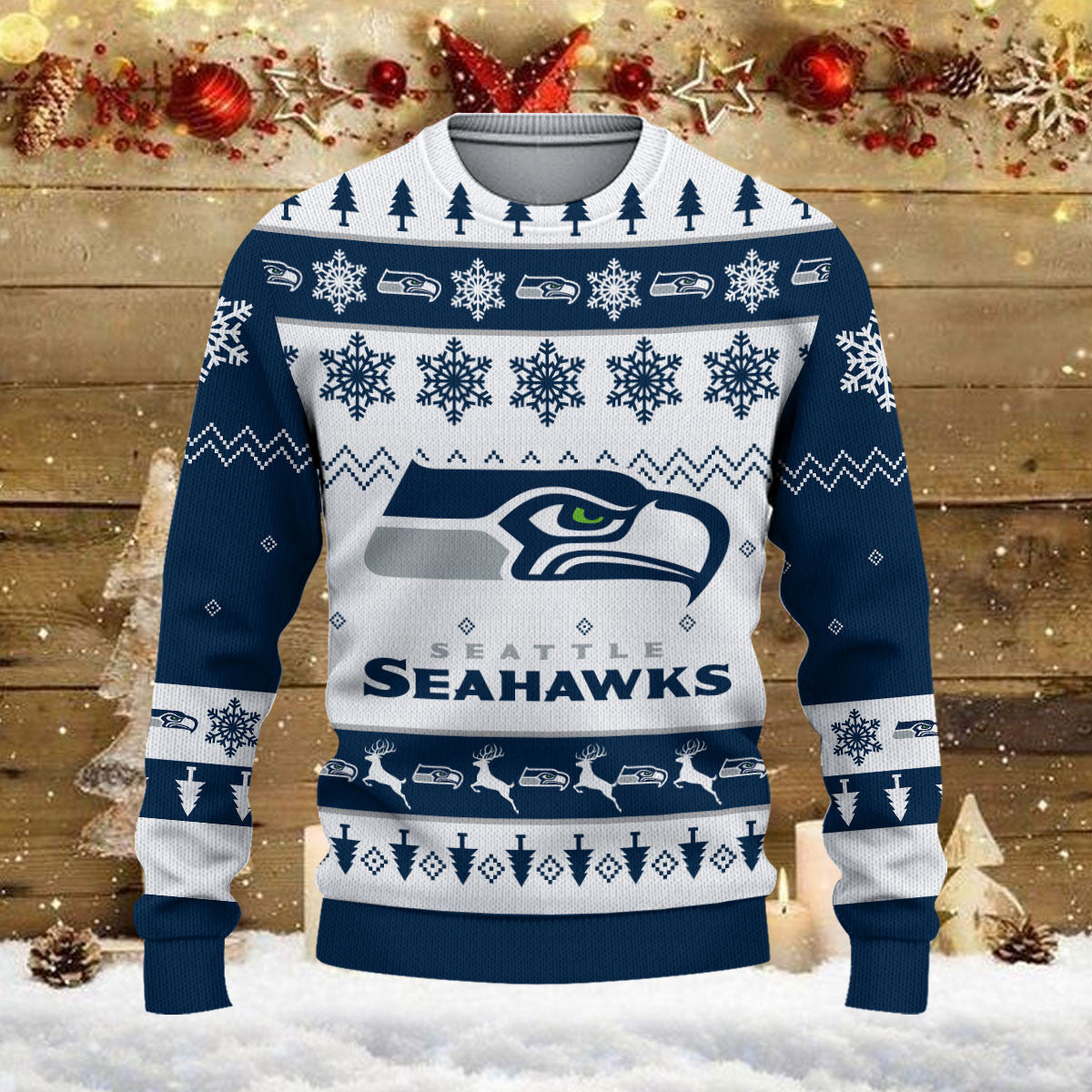 Seattle Seahawks Ugly Sweater - Christmas Gift 1029