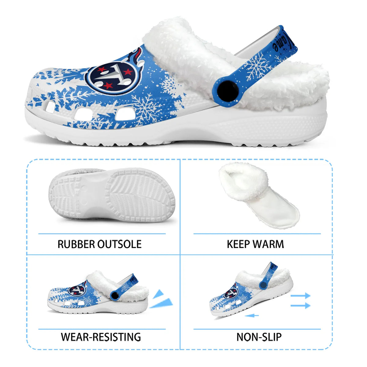 TEN Fleece-Lined Clogs - Comfortable in Winter