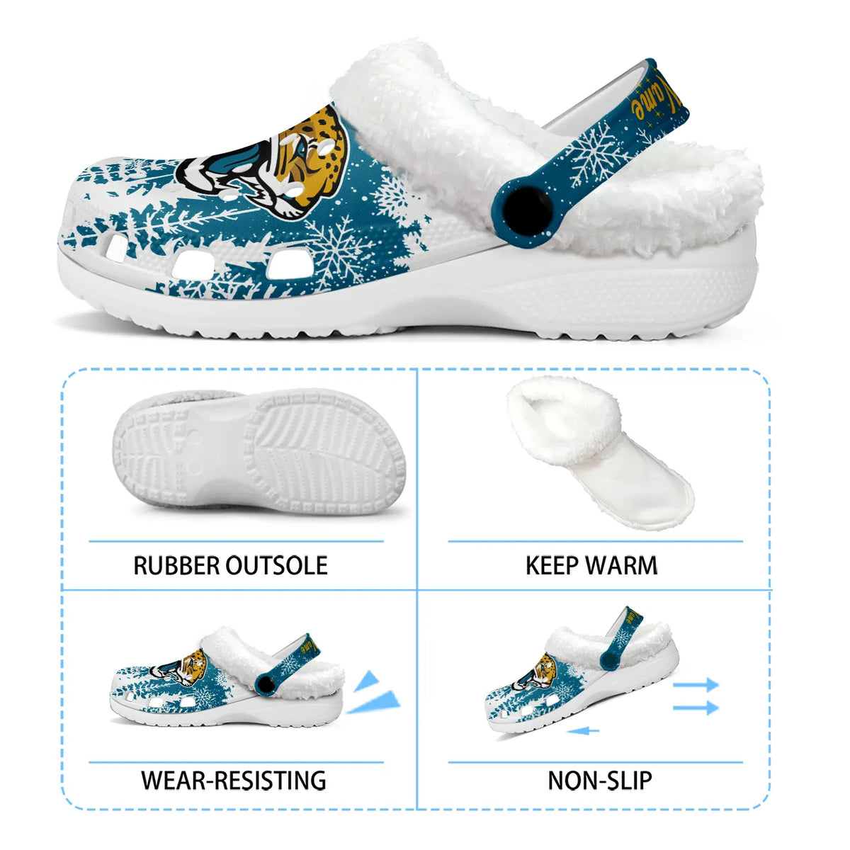 DET Fleece-Lined Clogs - Comfortable in Winter