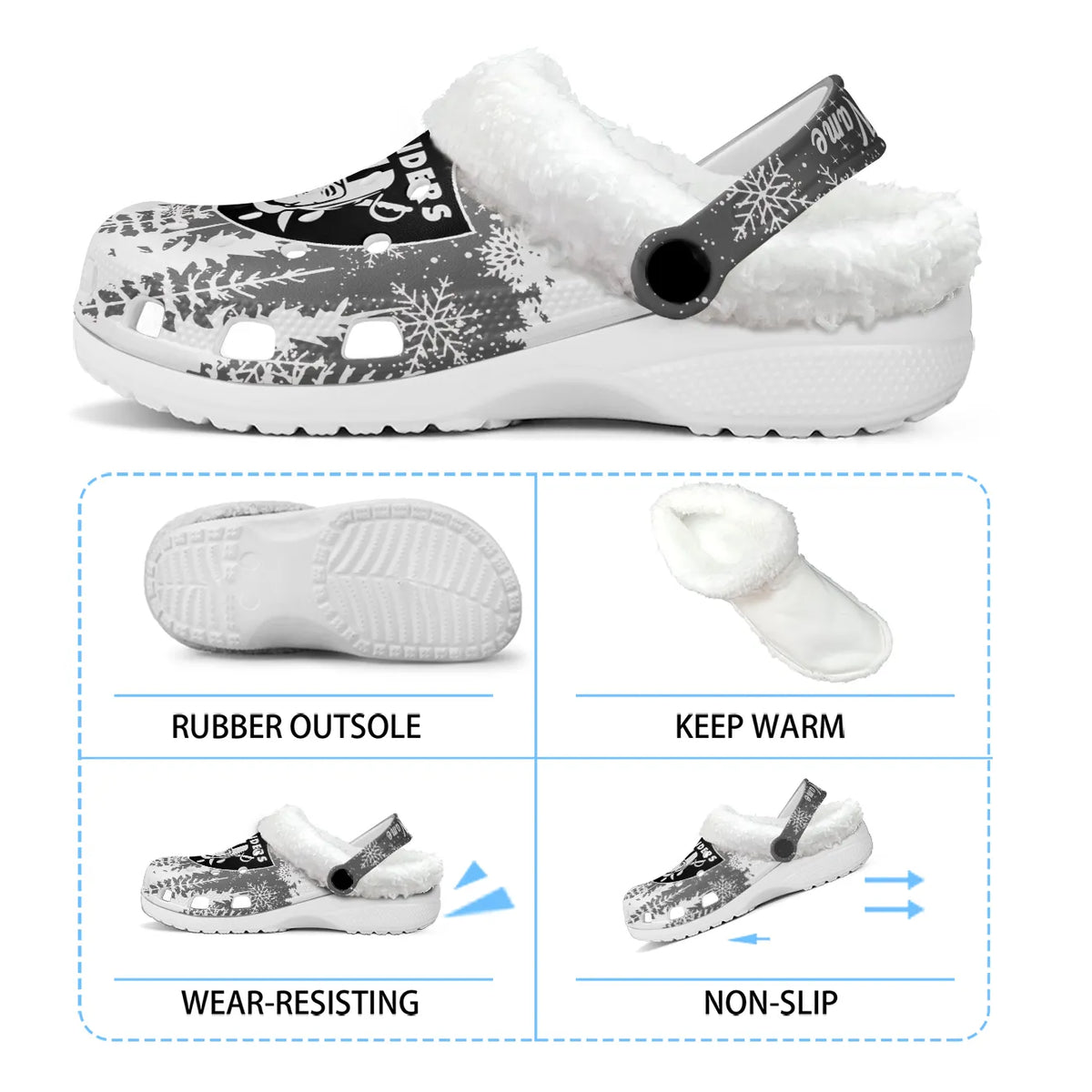 LVR Fleece-Lined Clogs - Comfortable in Winter