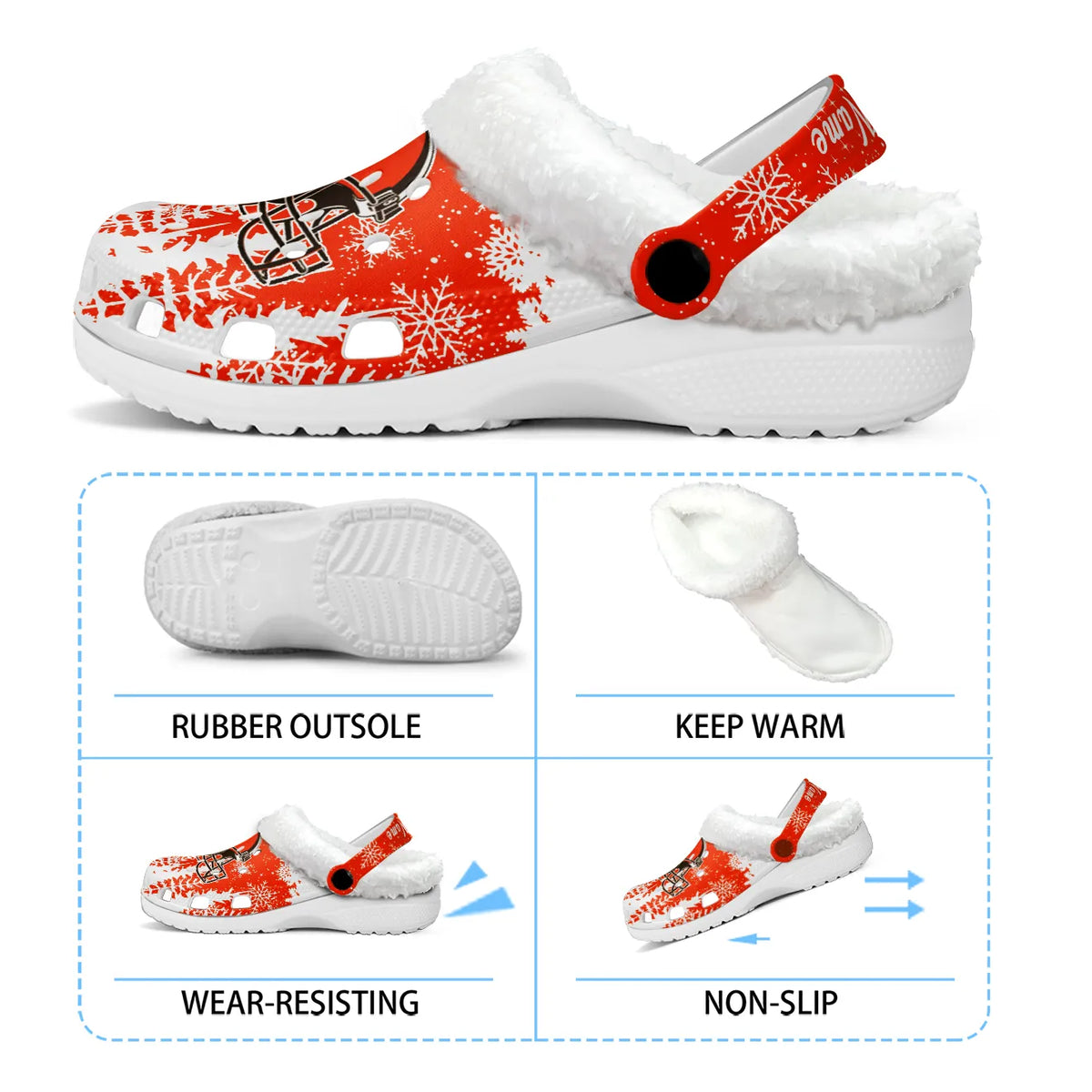 CLE Fleece-Lined Clogs - Comfortable in Winter