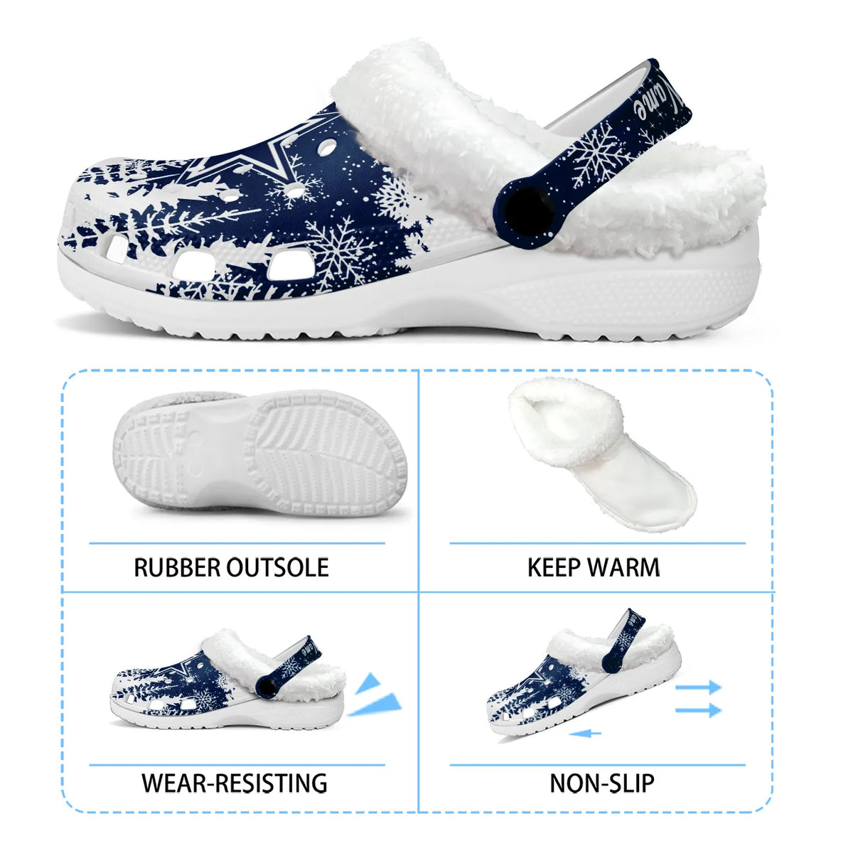 DAL Fleece-Lined Clogs - Comfortable in Winter