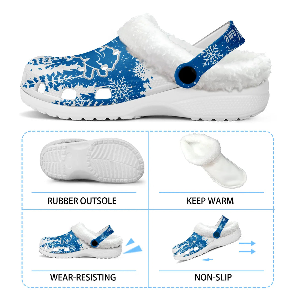 DET Fleece-Lined Clogs - Comfortable in Winter